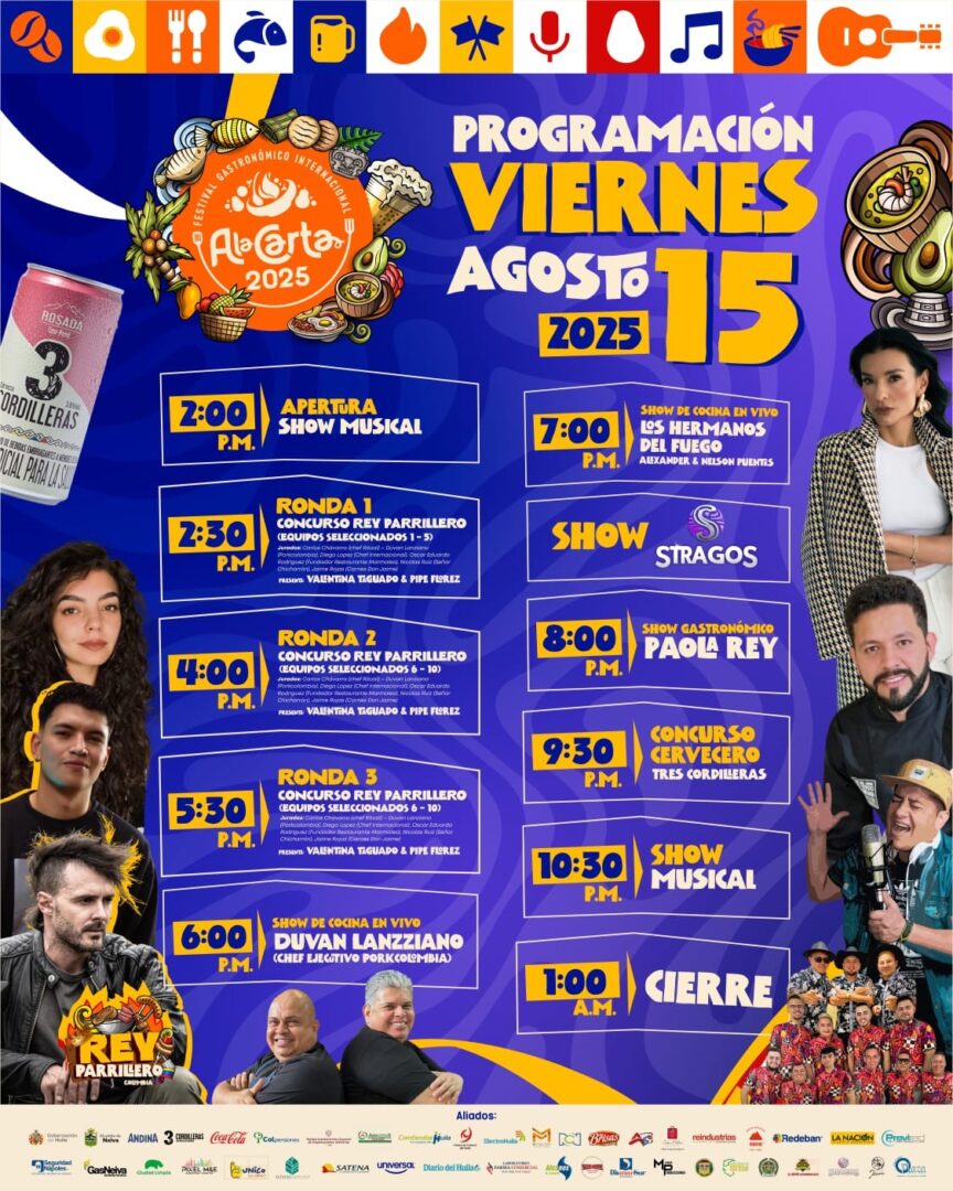 537a1fdb-b44e-42c3-aa08-71cada030b4f-2-864x1080 A la Carta 2025 en Neiva: 5 días de sabores, música y fuego en el Malecón — entrada gratis