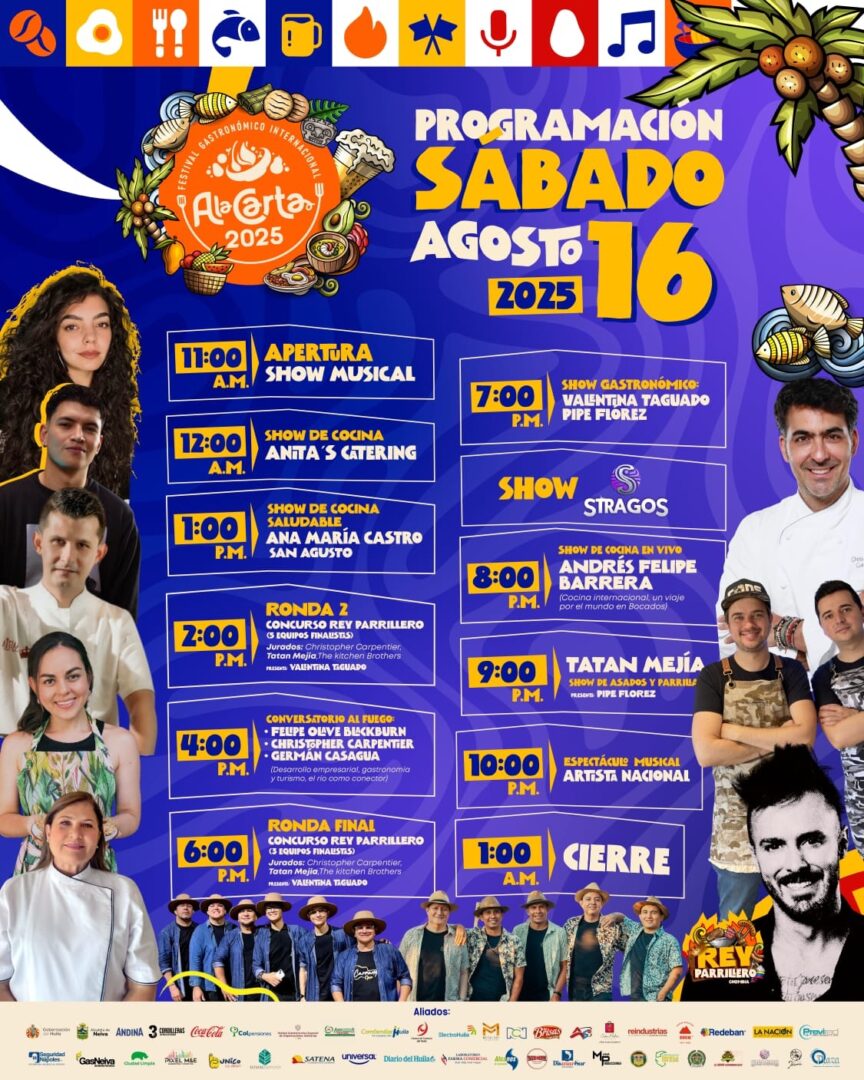 9495b2a1-5696-46a4-8b73-d403c951bd49-3-864x1080 A la Carta 2025 en Neiva: 5 días de sabores, música y fuego en el Malecón — entrada gratis