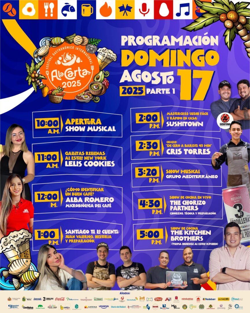 9fc2a6ee-dc6a-4d1e-85b5-03e22b540888-2-864x1080 A la Carta 2025 en Neiva: 5 días de sabores, música y fuego en el Malecón — entrada gratis